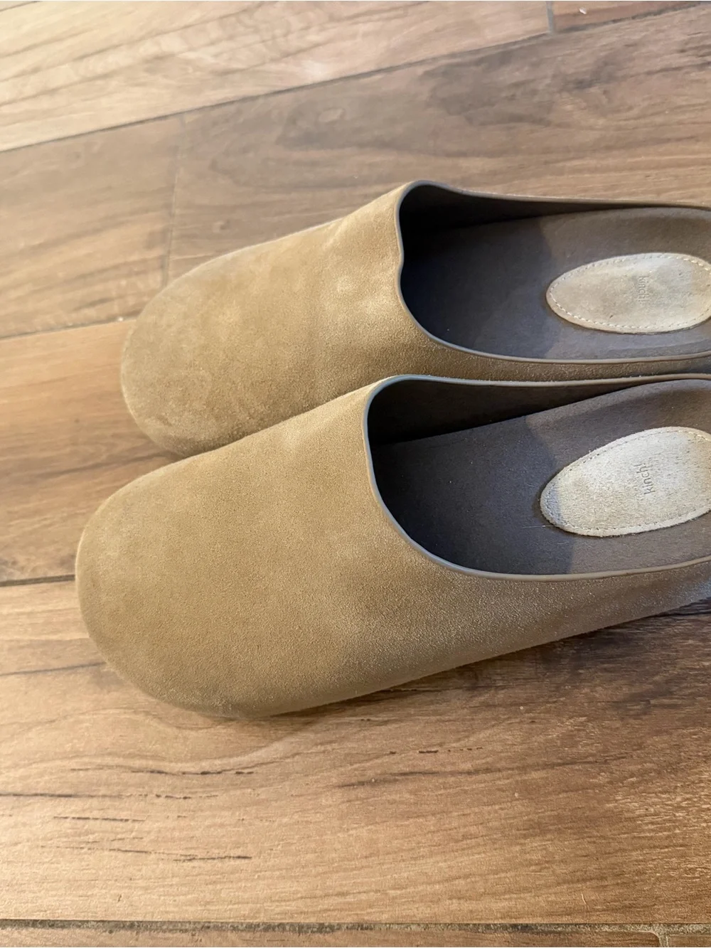 Men's KINCHI Casual Slip-On Mules in Tan Suede Size US 9.5